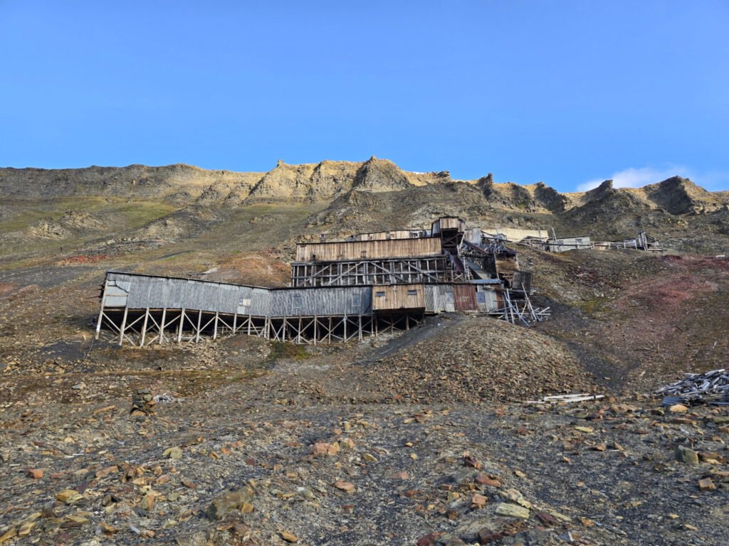Abandoned mine on the hills above the city