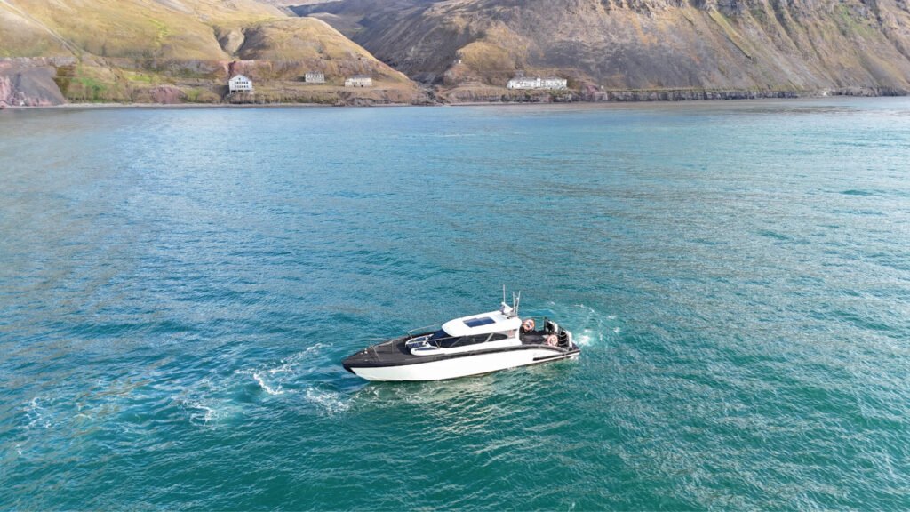 Boat near the abandoned town