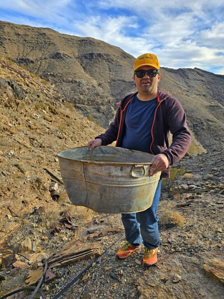 A well-preserved old washtub