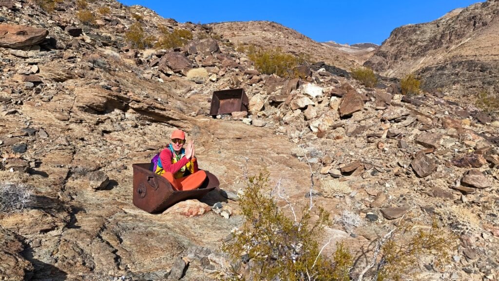 An old, well-preserved mining cart