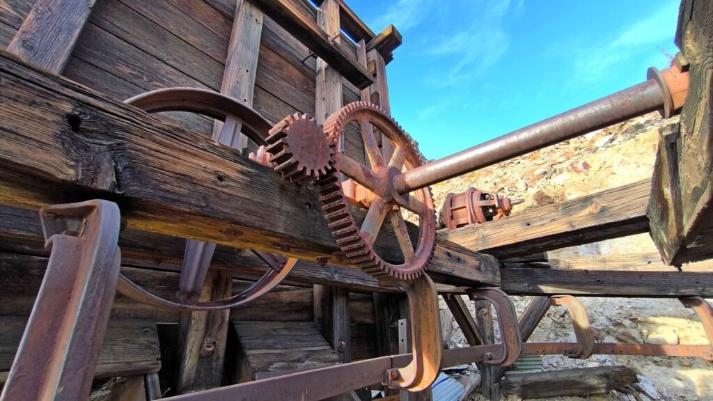 Close-up of the electric motor at the terminus