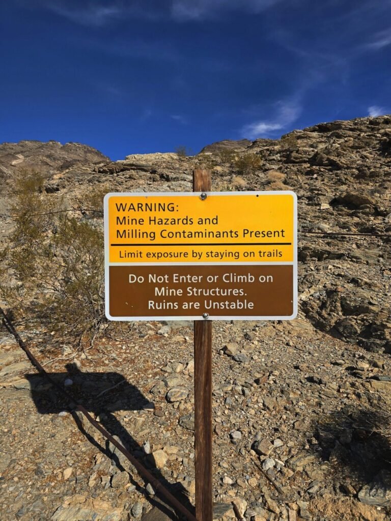 Danger sign at Keane Wonder Mine