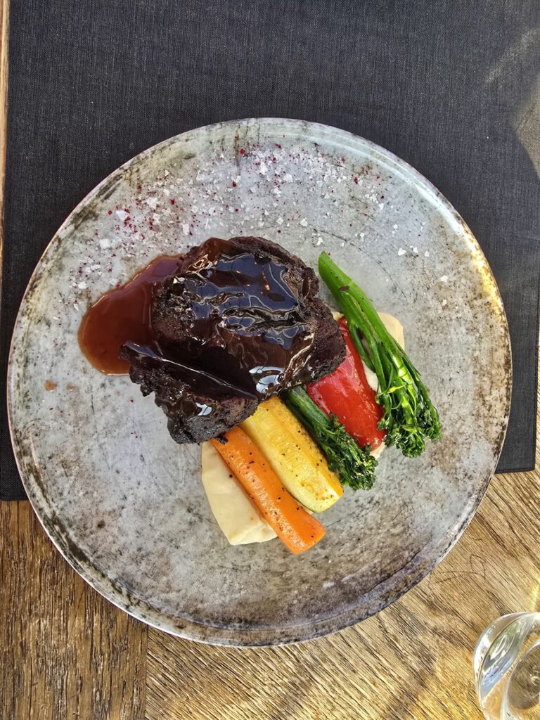 Plates of food at Vintergarten restaurant
