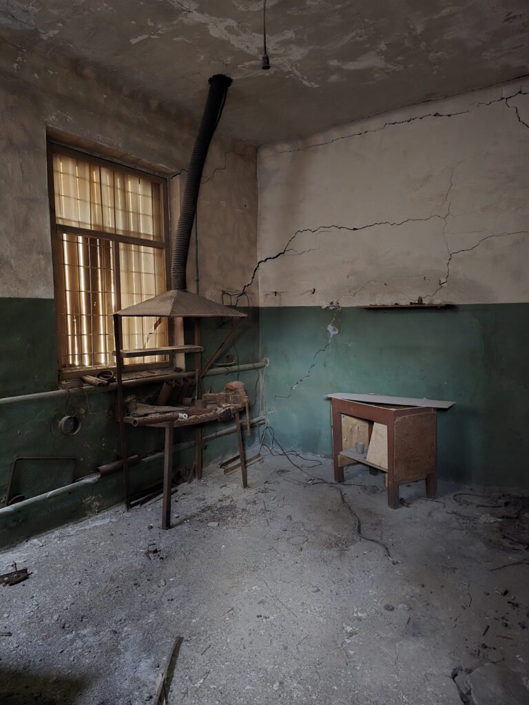Inside an abandoned house