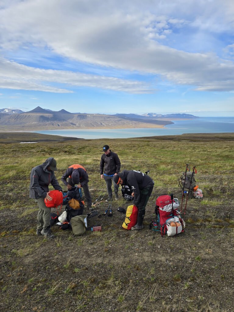 Packing up the campsite