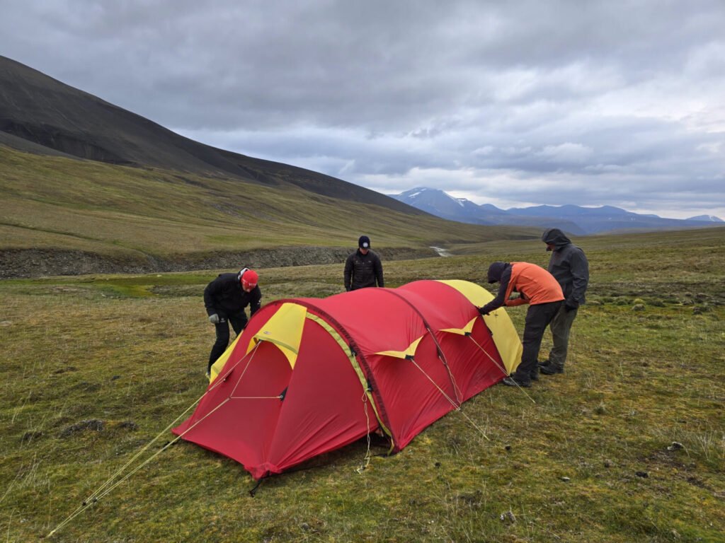 Setting up camp