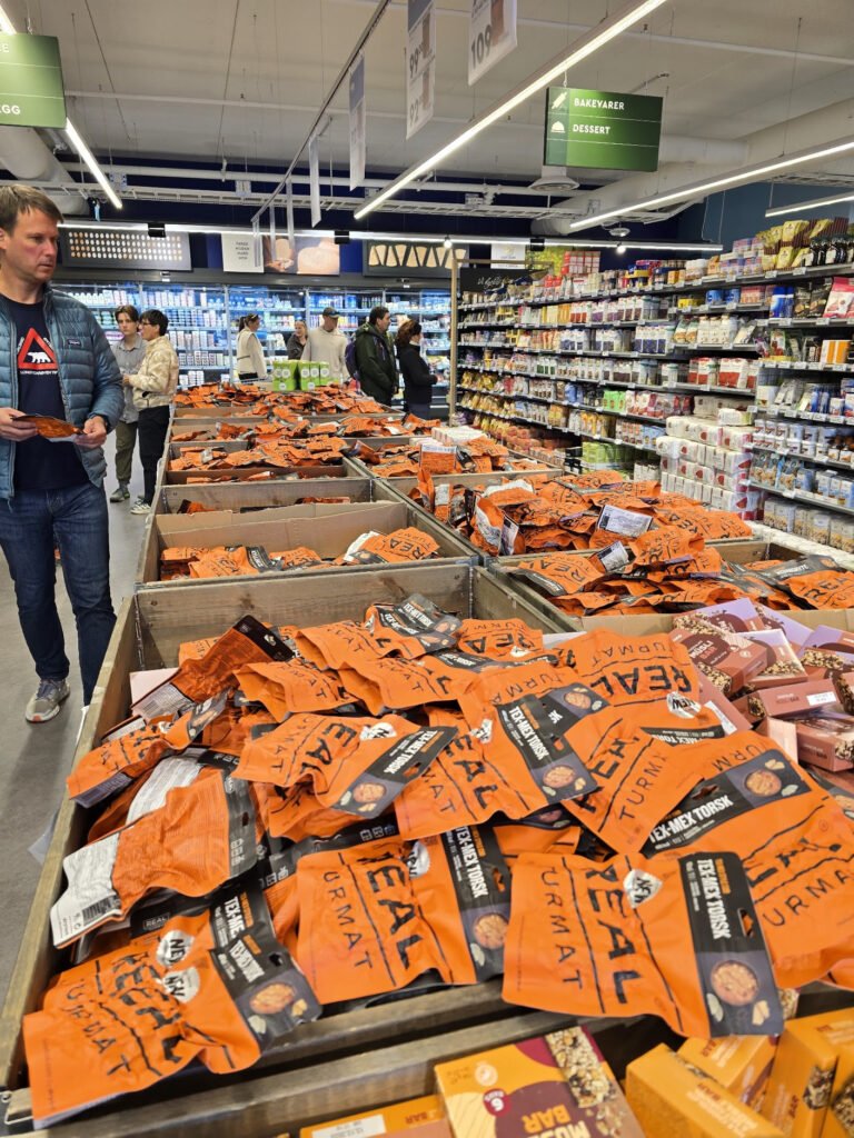 Freeze-dried foods in a shop