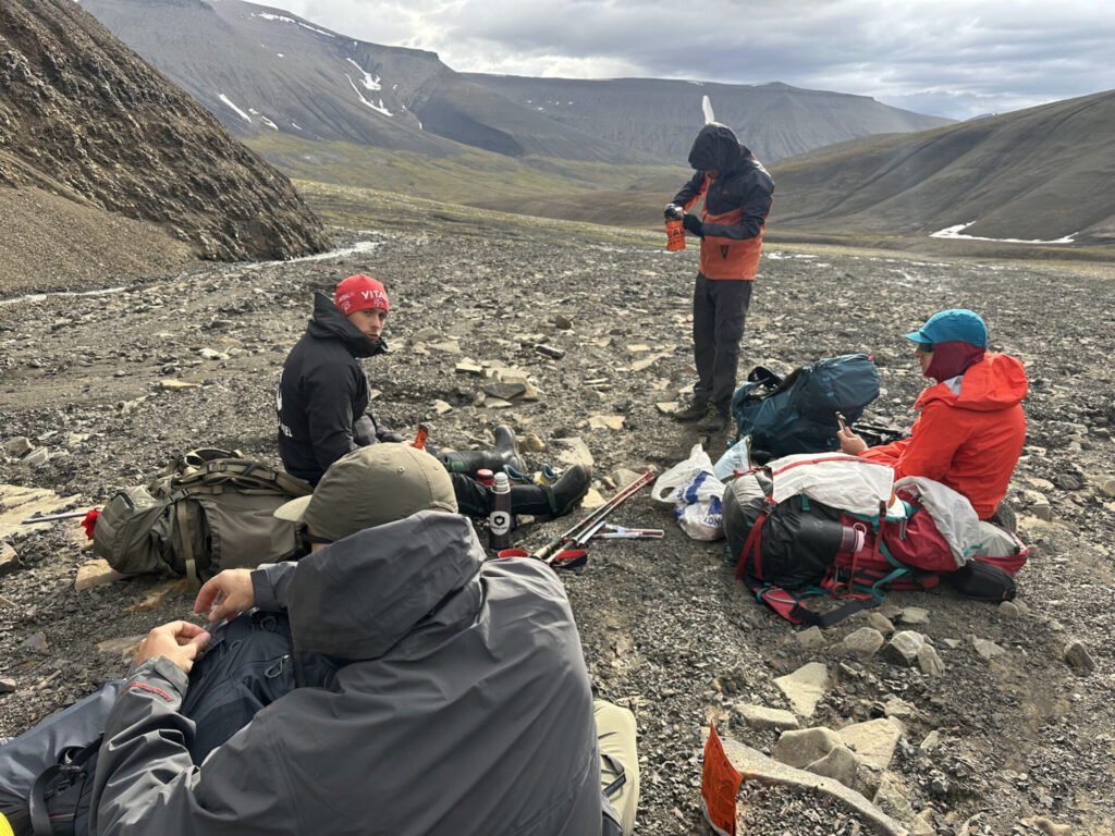 Hikers resting